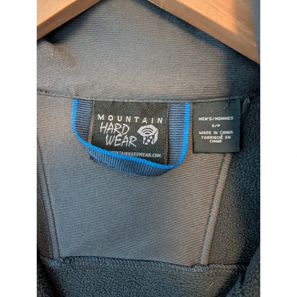 Mountain Hard Wear Men‎ Small Polar Tek Full Zip Softshell Jacket Nightfall Blue